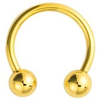 Jewelco London Yellow Gold Horseshoe 11mm Unisex Body Ring Jewelco London Yellow Gold Horseshoe 11mm Unisex Body Ring