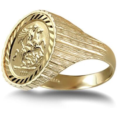 Jewelco London - St George & Dragon Medallion Ring - Ring Jewelco London - St George & Dragon Medallion Ring - Ring