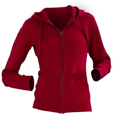 Russell Athletic Damen Premium Rote Reißverschluss-Hoodie - Hoodie Russell Athletic Damen Premium Rote Reißverschluss-Hoodie - Hoodie