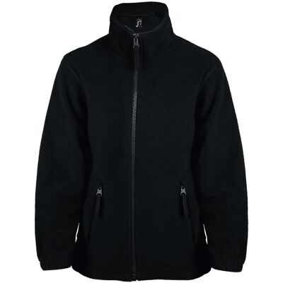 Sols Jongens North Zip-Up Fleece Jas - Kinderen Zwart Sols Jongens North Zip-Up Fleece Jas - Kinderen Zwart