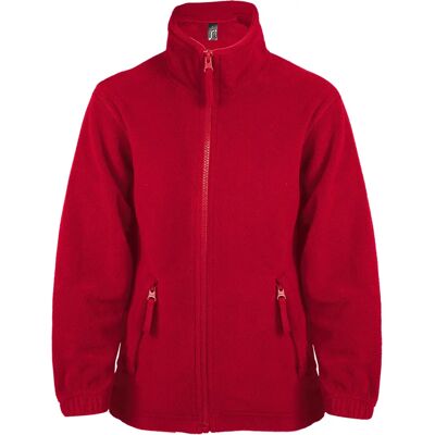 Sols Jongens North Zip-Up Fleece Jas - Rood Sols Jongens North Zip-Up Fleece Jas - Rood