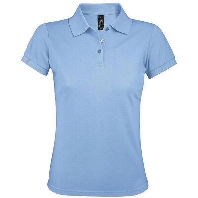 Sols Prime Pique Polo in Hemelblauw - Vrouw Sols Prime Pique Polo in Hemelblauw - Vrouw