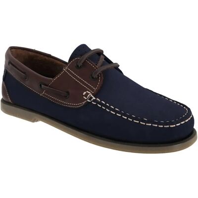 Dek Model 11 Navy Blue/Brown Leather Boat Shoes - Boat Shoes Dek Model 11 Navy Blue/Brown Leather Boat Shoes - Boat Shoes