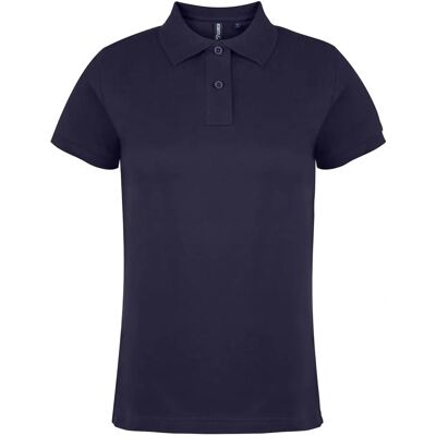 Asquith & Fox Navy Kort Mouw Poloshirt - Vrouw Asquith & Fox Navy Kort Mouw Poloshirt - Vrouw