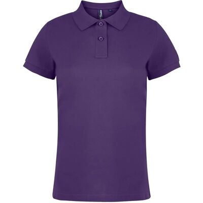 Asquith & Fox Dames Paarse Kort Mouw Poloshirt - Poloshirt Asquith & Fox Dames Paarse Kort Mouw Poloshirt - Poloshirt