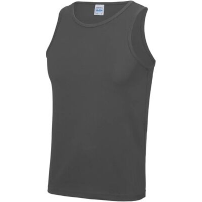 AWDis Just Cool Mens Charcoal Sport Tank Top - Sportswear AWDis Just Cool Mens Charcoal Sport Tank Top - Sportswear