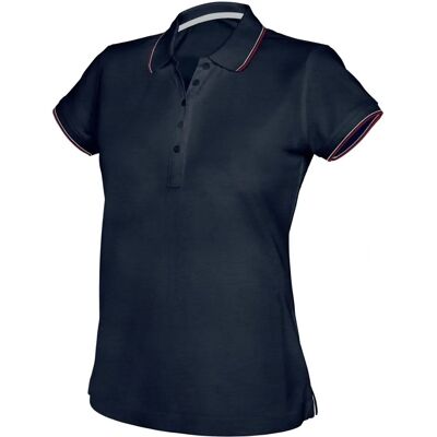 Kariban Women's Navy Contrast Short Sleeve Polo Shirt - Polo Shirt Kariban Women's Navy Contrast Short Sleeve Polo Shirt - Polo Shirt