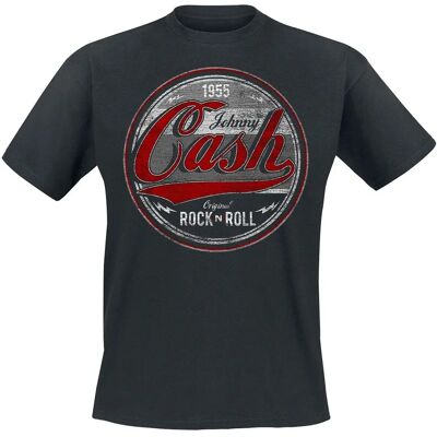 Johnny Cash 270875 Kurzarm T-Shirt - Herren - Schwarz - Normale Passform Johnny Cash 270875 Kurzarm T-Shirt - Herren - Schwarz - Normale Passform