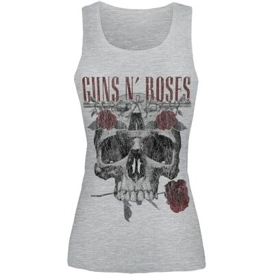 Guns N' Roses Flower Skull Top - M-XL - Sans manches - Col rond - Publicité Guns N' Roses Flower Skull Top - M-XL - Sans manches - Col rond - Publicité