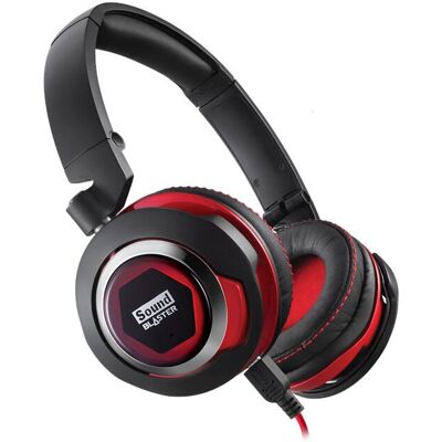 Creative Labs Sound Blaster EVO USB Casque - Casque de jeu filaire - Noir, Rouge - Publicité Creative Labs Sound Blaster EVO USB Casque - Casque de jeu filaire - Noir, Rouge - Publicité