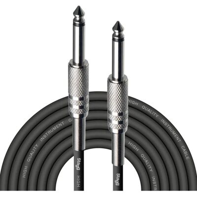 Câble audio Stagg - 6m jack/jack - Câble standard pour instrument - Noir Câble audio Stagg - 6m jack/jack - Câble standard pour instrument - Noir