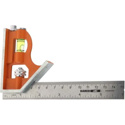 Bahco CS150 Quadrado Combinado em Aço Inoxidável 150mm - Ferramenta de Marcação de Precisão Bahco CS150 Quadrado Combinado em Aço Inoxidável 150mm - Ferramenta de Marcação de Precisão