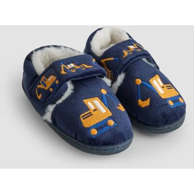 JoJo Maman Bébé - Digger Easy-On - Navy - Slippers JoJo Maman Bébé - Digger Easy-On - Navy - Slippers