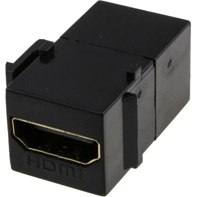 Kenable - HDMI Keystone - Panel Mount - Black - Keystone Module Kenable - HDMI Keystone - Panel Mount - Black - Keystone Module