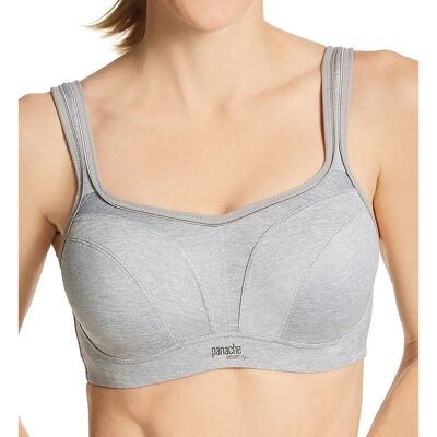 Panache Sport High Impact Wired Sports Bra - Grey Marl - Size 32j Panache Sport High Impact Wired Sports Bra - Grey Marl - Size 32j