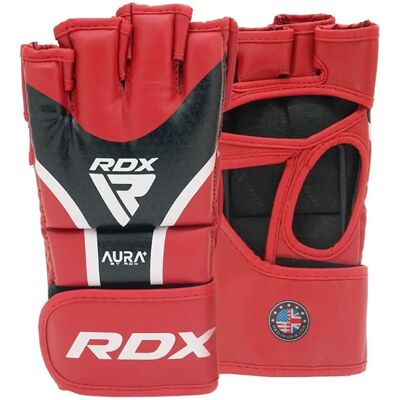 RDX Sports - Aura Grappling Gloves - Combat Equipment - Red RDX Sports - Aura Grappling Gloves - Combat Equipment - Red