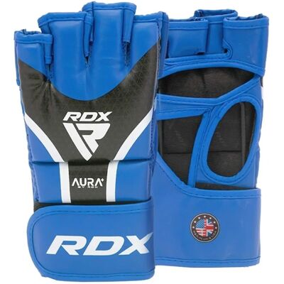 RDX Sports - Aura Grappling Gloves - Blue - MMA Equipment RDX Sports - Aura Grappling Gloves - Blue - MMA Equipment