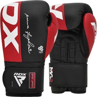 Gants de boxe RDX Rex F4 - Noir Rouge Blanc - Publicité Gants de boxe RDX Rex F4 - Noir Rouge Blanc - Publicité
