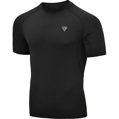 RDX Black T15 Compression Rashguard - Sports Rash Guard RDX Black T15 Compression Rashguard - Sports Rash Guard
