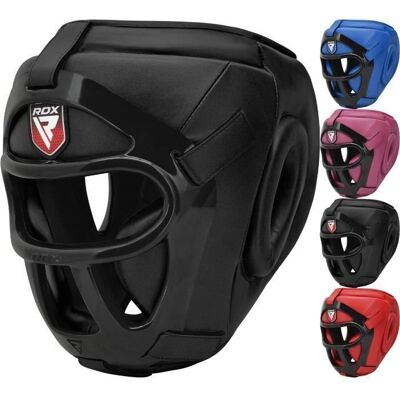 RDX Sports T1 Head Guard - Impact-Absorbing, Removable Face Shield, Black - Head Guard RDX Sports T1 Head Guard - Impact-Absorbing, Removable Face Shield, Black - Head Guard