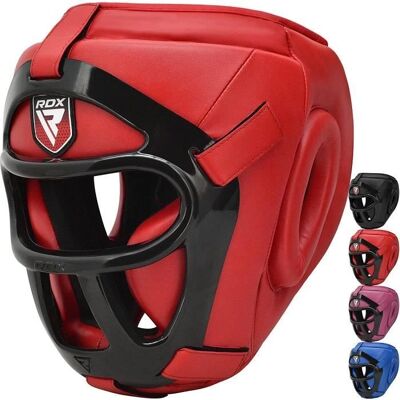 RDX Sports T1 Boxing Headgear - Removable Face Grill - Red - S RDX Sports T1 Boxing Headgear - Removable Face Grill - Red - S
