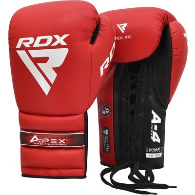 Rdx Sports Apex A4 Boxing Gloves - Red Rdx Sports Apex A4 Boxing Gloves - Red