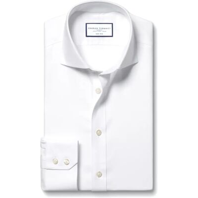 Charles Tyrwhitt Herren Weiß Bügelfreies Twill-Hemd - XL - Hemd Charles Tyrwhitt Herren Weiß Bügelfreies Twill-Hemd - XL - Hemd