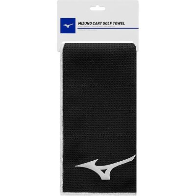 Serviette Micro Fibre Mizuno - Noire - Serviette de golf - Publicité Serviette Micro Fibre Mizuno - Noire - Serviette de golf - Publicité
