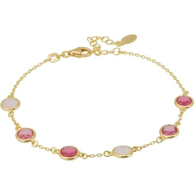LATELITA Sardinia Bracelet - Pink Tourmaline, Ruby, Rose Quartz - Bracelets LATELITA Sardinia Bracelet - Pink Tourmaline, Ruby, Rose Quartz - Bracelets