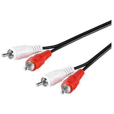 Câble audio Microconnect 2xRCA - 0,5m - Noir - Publicité Câble audio Microconnect 2xRCA - 0,5m - Noir - Publicité