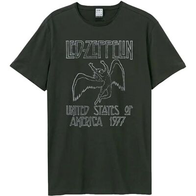 Led Zeppelin Tour 77 Charcoal - T-Shirt à manches courtes - Publicité Led Zeppelin Tour 77 Charcoal - T-Shirt à manches courtes - Publicité