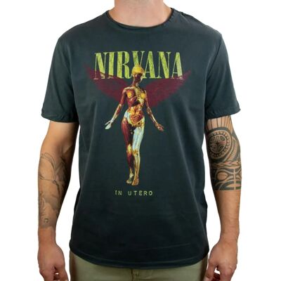 Amplified Nirvana In Utero Farb-T-Shirt - Anthrazit Klein Amplified Nirvana In Utero Farb-T-Shirt - Anthrazit Klein