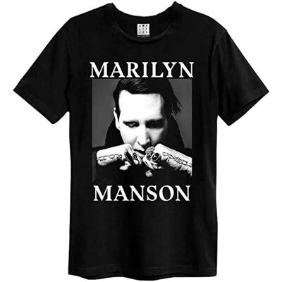 T-shirt en Coton Noir Marilyn Manson Fists d'Amplified - T-shirt - Publicité T-shirt en Coton Noir Marilyn Manson Fists d'Amplified - T-shirt - Publicité