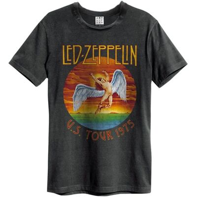 Camiseta Led Zeppelin Tour 75 Carbon Vintage Camiseta Led Zeppelin Tour 75 Carbon Vintage