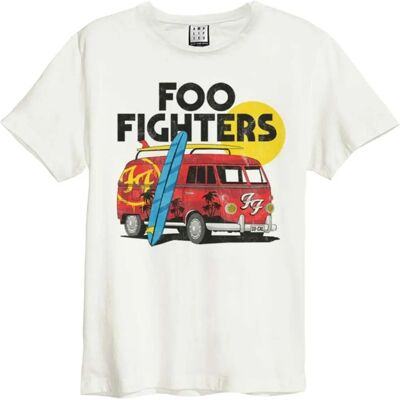 Foo Fighters Camper Van Hvid T-shirt - Kortærmet - Unisex Foo Fighters Camper Van Hvid T-shirt - Kortærmet - Unisex