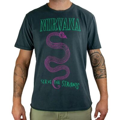 Nirvana Charcoal XL T-Shirt - Vintage Style Nirvana Charcoal XL T-Shirt - Vintage Style