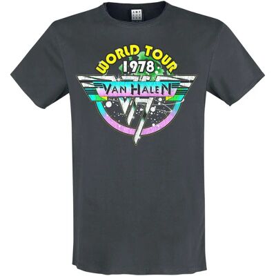 Amplified Van Halen världsturné 78 T-shirt i kolgrå Amplified Van Halen världsturné 78 T-shirt i kolgrå