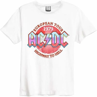 AC/DC Vintage 79 Förstärkt Vit T-Shirt - T-Shirt AC/DC Vintage 79 Förstärkt Vit T-Shirt - T-Shirt