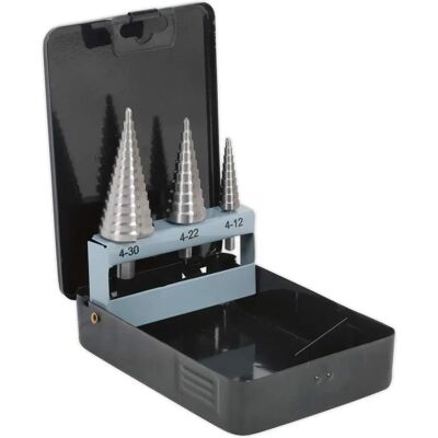 Sealey AK4746 HSS 4341 Spiralbohrer-Set - 3tlg Doppelspitz Sealey AK4746 HSS 4341 Spiralbohrer-Set - 3tlg Doppelspitz