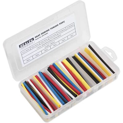 Conjunto de tubos termorretráteis Sealey HST100MC - 95 peças, 100mm, Cores Mistas Conjunto de tubos termorretráteis Sealey HST100MC - 95 peças, 100mm, Cores Mistas
