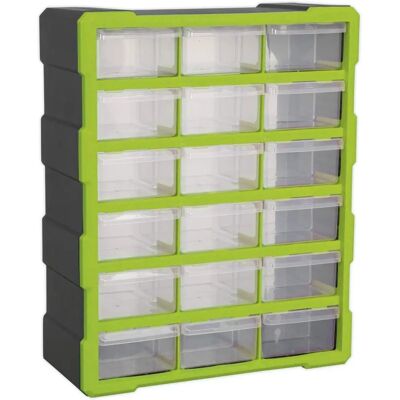 Sealey APDC18HV Cabinet Box 18 Drawer - Hi-Vis Green/Black Sealey APDC18HV Cabinet Box 18 Drawer - Hi-Vis Green/Black