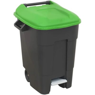 Sealey BM100PG Green 100L Refuse/Wheelie Bin with Foot Pedal Sealey BM100PG Green 100L Refuse/Wheelie Bin with Foot Pedal