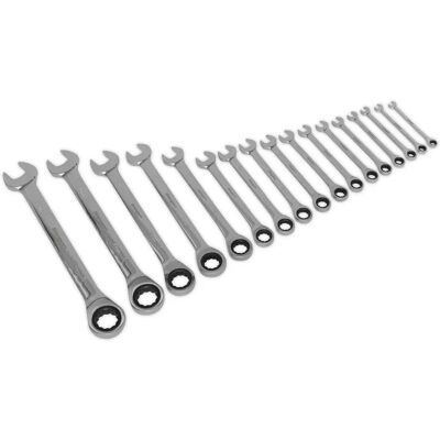 Siegen by Sealey 17pc Combination Ratchet Spanner Wrench Set - Metric Siegen by Sealey 17pc Combination Ratchet Spanner Wrench Set - Metric
