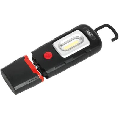 Sealey Rechargeable Inspection Light - LED3601, 360° swivel, 3W COB, 1W LED, Black Sealey Rechargeable Inspection Light - LED3601, 360° swivel, 3W COB, 1W LED, Black