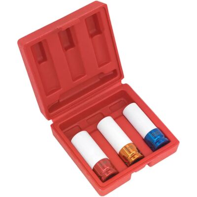 Conjunto de chaves de impacto para rodas de liga leve Sealey SX031 - 3 peças 1/2"Schw Conjunto de chaves de impacto para rodas de liga leve Sealey SX031 - 3 peças 1/2"Schw
