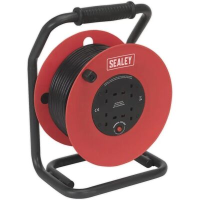 Bobine de câble Sealey CR50/1.5 - 50m 4x230V Protection Thermique - Publicité Bobine de câble Sealey CR50/1.5 - 50m 4x230V Protection Thermique - Publicité