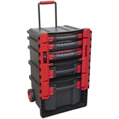Sealey AP860 Mobile Toolbox - 5 Storage Cases - Black Sealey AP860 Mobile Toolbox - 5 Storage Cases - Black