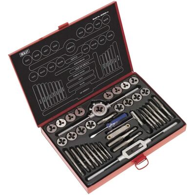 Sealey AK3040 Gewindeschneider-Set, 40-tlg, Metrisch, Stahl Sealey AK3040 Gewindeschneider-Set, 40-tlg, Metrisch, Stahl