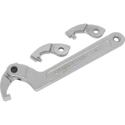 Sealey SMC2M Adjustable C Spanner - Hook & Pin Wrench Set 4pc 32-76mm Sealey SMC2M Adjustable C Spanner - Hook & Pin Wrench Set 4pc 32-76mm