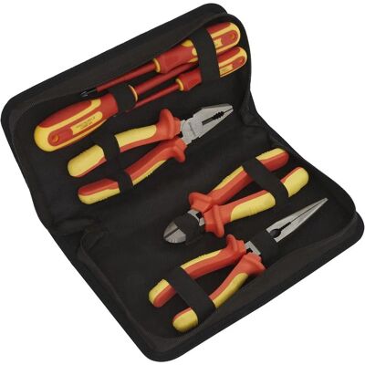 Siegen Sealey S01218 Electrical VDE Tool Set 6pc - Hybrid & Electric Vehicle Safe Siegen Sealey S01218 Electrical VDE Tool Set 6pc - Hybrid & Electric Vehicle Safe